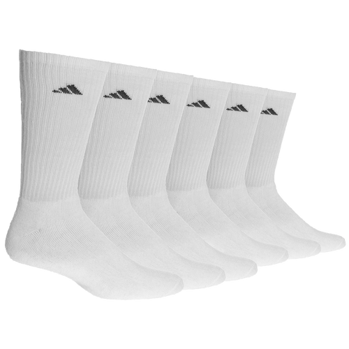 

adidas Mens adidas Athletic 6-Pack Cushioned Crew Socks - Mens Black/White Size L