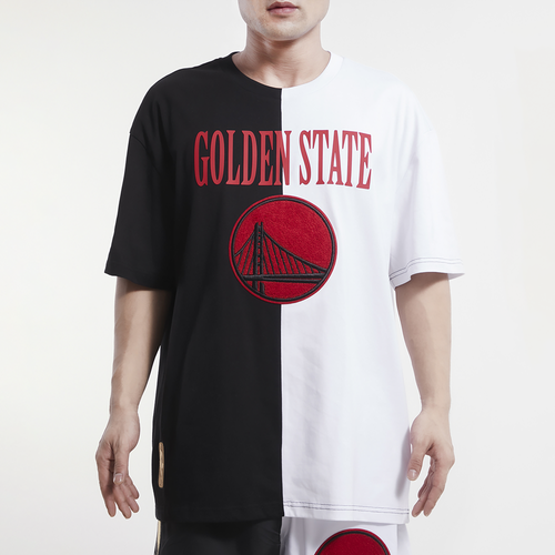 

Pro Standard Mens Golden State Warriors Pro Standard Warriors Split CJ Drop Shoulder T-Shirt - Mens Black/White Size XL