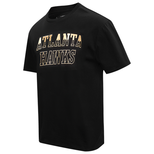 

Pro Standard Mens Atlanta Hawks Pro Standard Hawks B&G Drop Shoulder T-Shirt - Mens Black/Gold Size S