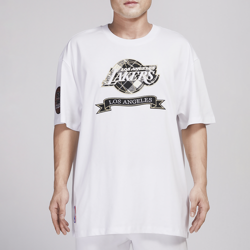 

Pro Standard Mens Los Angeles Lakers Pro Standard Lakers Pro Prep Drop Shoulder T-Shirt - Mens White/White Size S