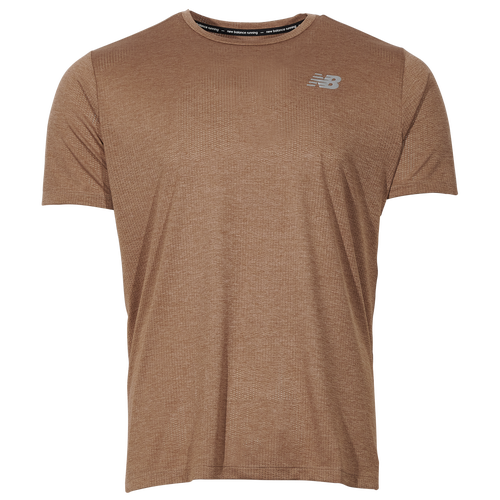 

New Balance Mens New Balance Impact Run Short Sleeve T-Shirt - Mens Mushroom/Brown Size XXL