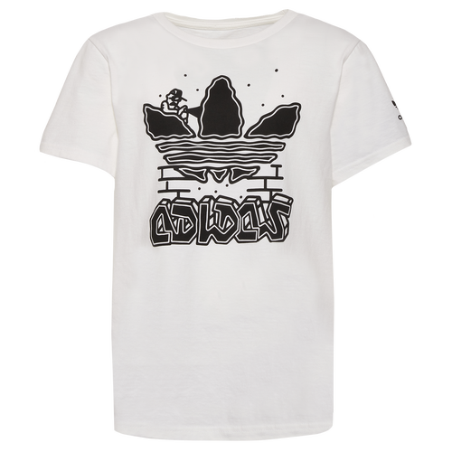 

adidas Originals adidas Originals Graffiti Graphic T-Shirt - Boys' Grade School White/Black Size XS