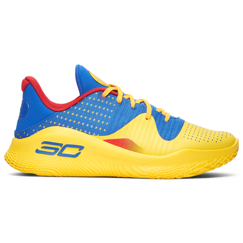 

Under Armour Mens Under Armour Curry 4 Low Flotro - Mens Basketball Shoes Blue/Yellow/Black Size 11.0