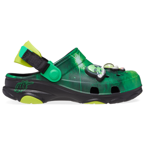 

Boys Crocs Crocs Ron English WHIN All-Terrain Clogs - Boys' Grade School Shoe Black/Green Size 05.0