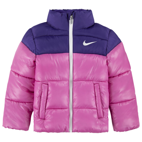 

Girls Nike Nike Colorblock Puffer Jacket - Girls' Toddler Playful Pink/Playful Pink Size 2T