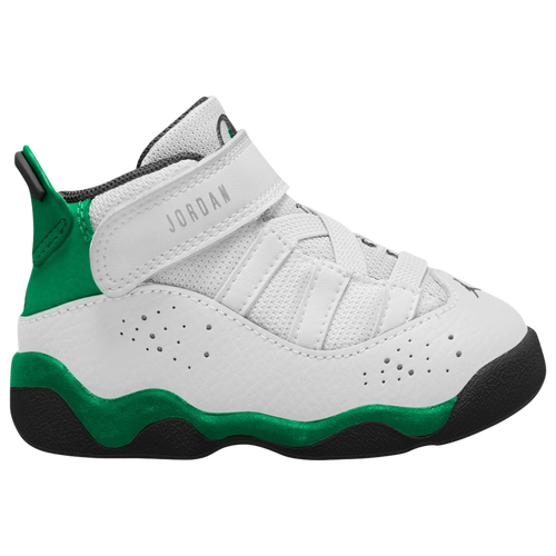 

Jordan Boys Jordan 6 Rings - Boys' Toddler Basketball Shoes White/Lucky Green/Black Size 7.0