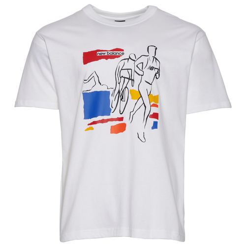 

New Balance Athletics Graphic Triangle T-Shirt - Mens Multi/White Size L