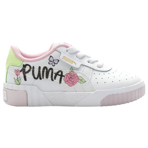 

PUMA Girls PUMA Cali Bouquet - Girls' Toddler Running Shoes White/Pink/Green Size 7.0