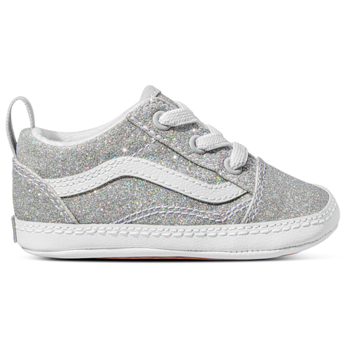

Girls Infant Vans Vans Old Skool - Girls' Infant Shoe Silver Glitter/White Size 03.0