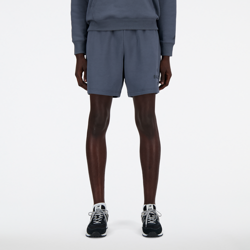 

New Balance Mens New Balance Iconic Collegiate 7" Fleece Shorts - Mens Graphite Size L