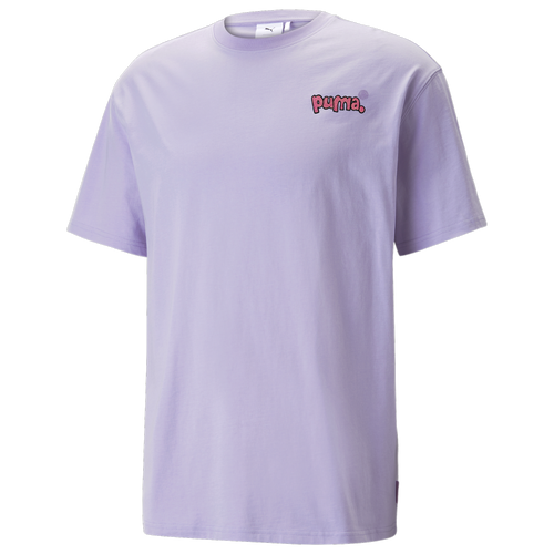 

PUMA Mens PUMA Ben Art Graphic T-Shirt - Mens Vivid Violet/Multi Size L