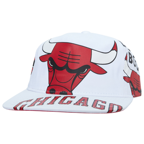 

Mitchell & Ness Mens Mitchell & Ness Bulls In Your Face Deadstock Snapback - Mens White/Red Size One Size