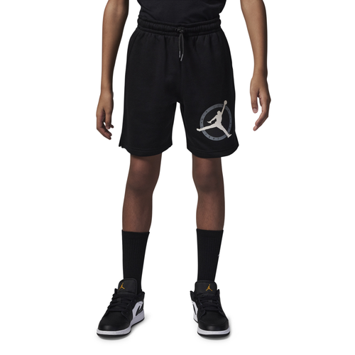 

Boys Jordan Jordan Flight MVP Fleece Shorts - Boys' Grade School Black/White Size L