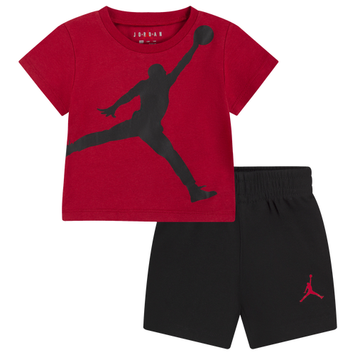 

Boys Infant Jordan Jordan Jumbo Jumpman Shorts Set - Boys' Infant Black/Red Size 12MO