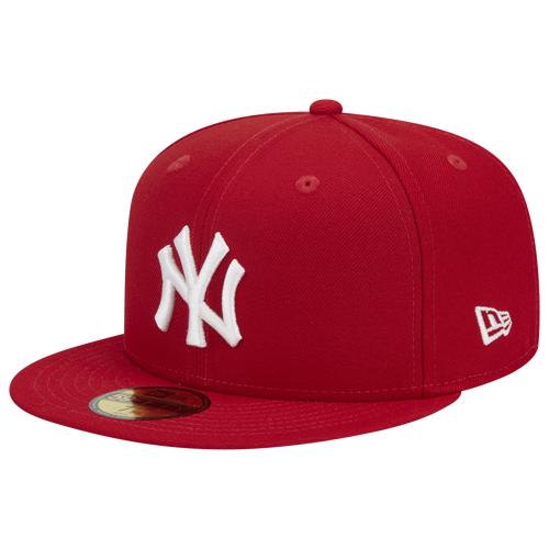 

New Era New Era Yankees 5950 Evergreen Side Patch Fitted Hat - Adult White/Red Size 7