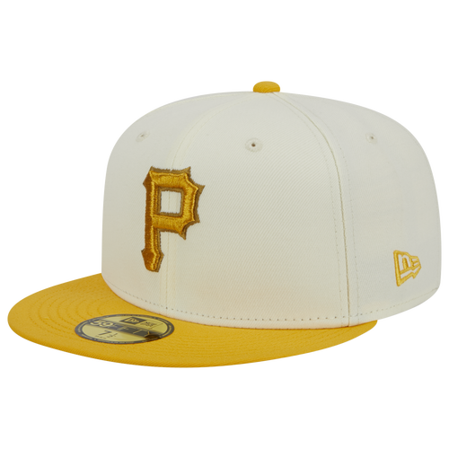 

New Era Mens Pittsburgh Pirates New Era Pirates Two Tone City Icon Fitted Cap - Mens White/Yellow Size 7