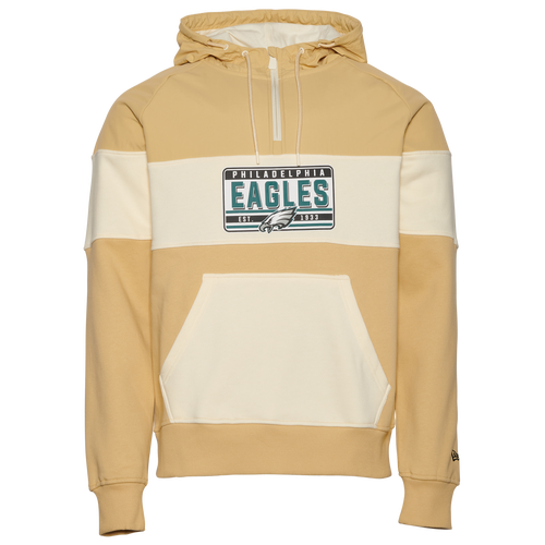 

New Era Mens Philadelphia Eagles New Era Eagles Tag Pullover Hoodie - Mens Wheat Size XL