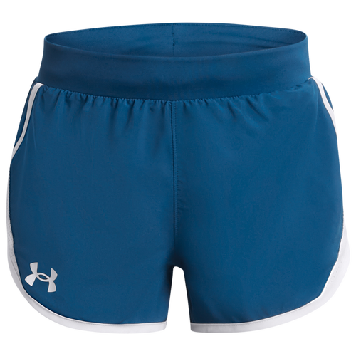 

Girls Under Armour Under Armour Fly By Shorts - Girls' Grade School White/Varsity Blue Size M