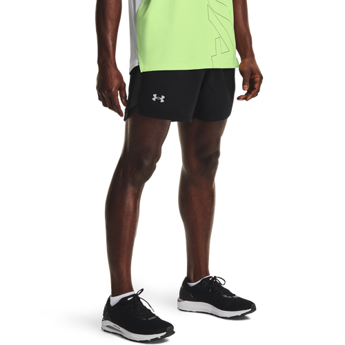 

Under Armour Mens Under Armour 5" Launch Stretch Woven Run Shorts - Mens Black/Black/Reflective Size L