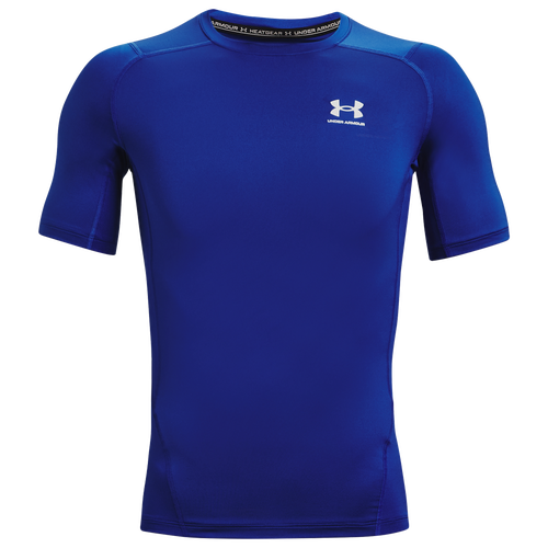 

Under Armour Mens Under Armour HeatGear Armour Compression Short Sleeve Football T-Shirt - Mens Royal/White Size M