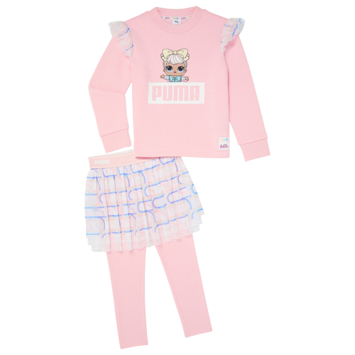 

Girls Preschool PUMA PUMA LOL Dawn Fleece Skirt Legging Set - Girls' Preschool Pink/Pink Size 6