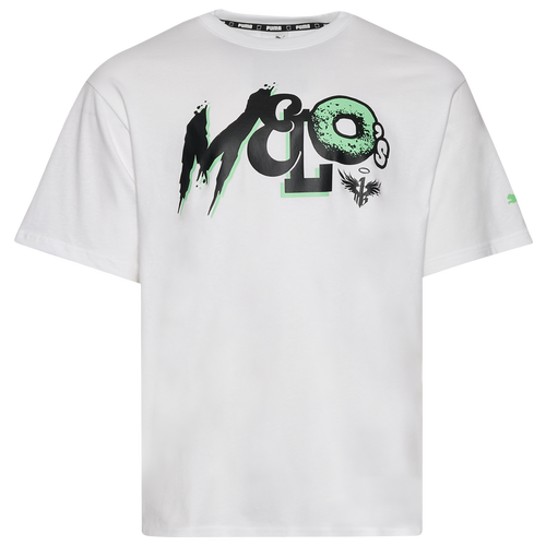 

PUMA Mens PUMA Melo x Lamelo-O T-Shirt - Mens Green/Puma White Size XL