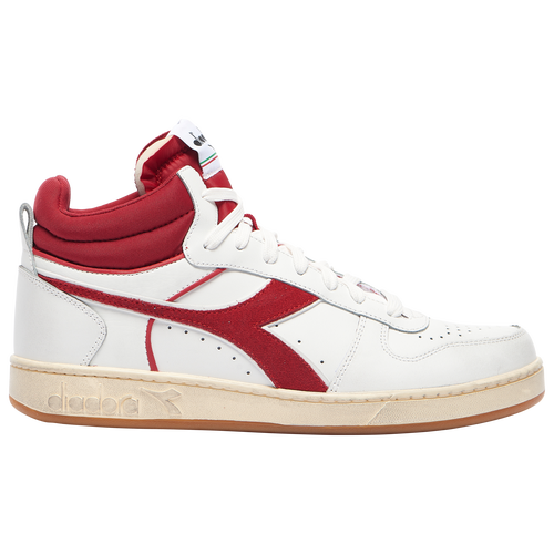 

Diadora Mens Diadora Basket Mid - Mens Basketball Shoes White/Red Size 9.0