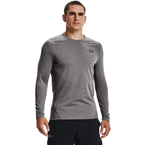 

Under Armour Mens Under Armour CG Armour Fitted Crew - Mens Charcoal/Black Size M