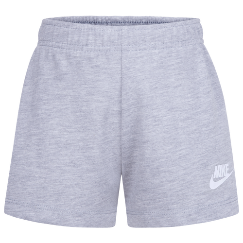 

Girls Preschool Nike Nike Jersey Shorts - Girls' Preschool White/Gray Size 6X