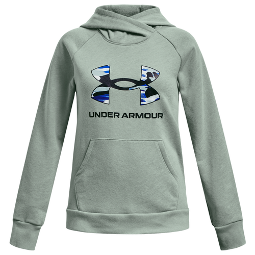 

Girls Under Armour Under Armour Rival Fleece Hoodie - Girls' Grade School Opal Green/Midnight Navy Size L