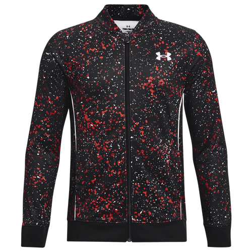 

Boys Under Armour Under Armour Pennant Speckle Track Top - Boys' Grade School Red/Multi Size L