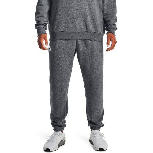 

Under Armour Mens Under Armour Essential Fleece Joggers - Mens Pitch Gray Heather/White Size XL