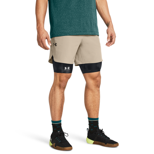 

Under Armour Mens Under Armour Peak Woven Shorts - Mens Timberwolf Taupe/Black Size S