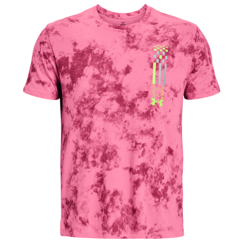 

Under Armour Mens Under Armour Run Anywhere Wash T-Shirt - Mens Pink Size XL