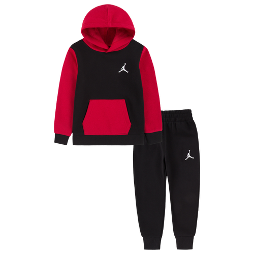 

Boys Jordan Jordan MJ Essentials Fleece Pullover Set - Boys' Toddler Gym Red/Black Size 2T