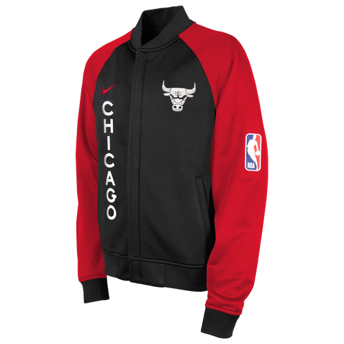 

Boys NBA NBA Bulls Dri-FIT CE Showtime Full-Zip Jacket - Boys' Grade School Black/Multi Size S