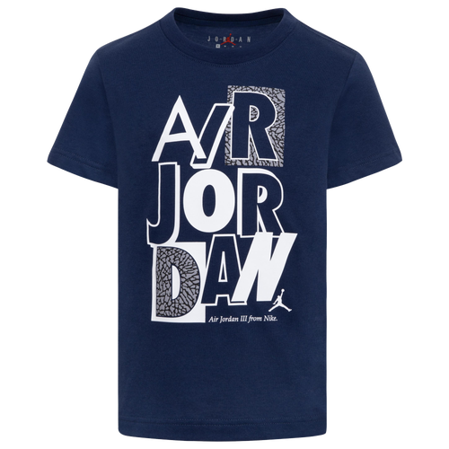 

Boys Preschool Jordan Jordan AJ 3 Mix Up T-Shirt - Boys' Preschool Midnight Navy/White Size 4