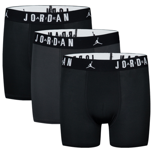 

Boys Jordan Jordan Flight BB Underwear 3 Pack - Boys' Grade School Grey/Black Size M