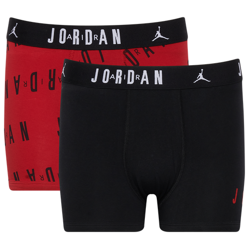 

Boys Jordan Jordan Flight Essentials Underwear 2 Pack - Boys' Grade School Black/Red Size L