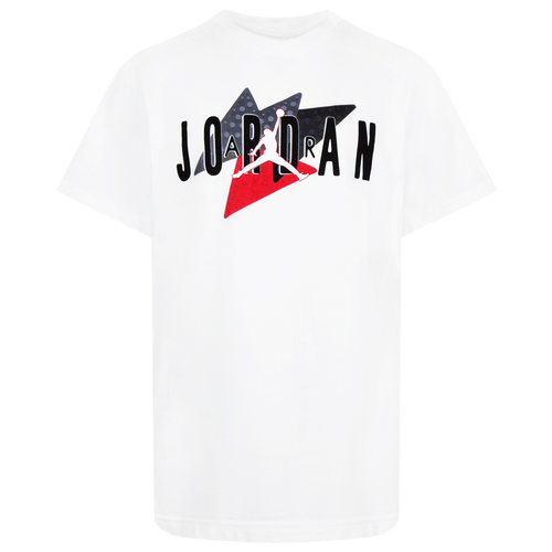 

Boys Jordan Jordan AJ6 Retro Throwback T-Shirt - Boys' Grade School White/Red Size L