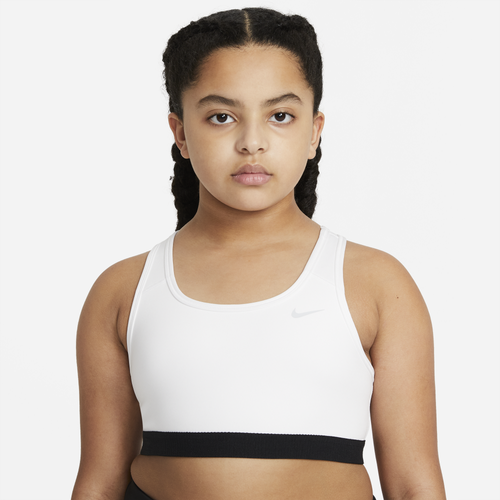 

Girls Nike Nike Pro Swoosh Bra - Girls' Grade School White/Pure Platinum Size XL