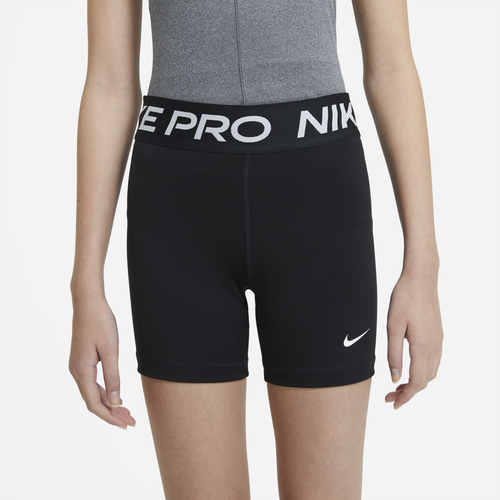 

Girls Nike Nike Pro 3" Shorts - Girls' Grade School White/Black Size XL