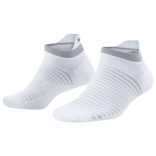 

Nike Mens Nike Spark Lighweight No Show Socks - Mens Reflective Silver/White Size L