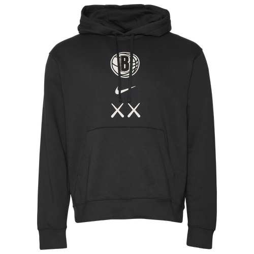 

Nike Mens Brooklyn Nets Nike Nets Club CE Pullover Hoodie - Mens Dk Smoke Grey Size XXL