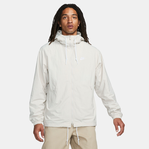 

Nike Mens Nike Club Woven Full-Zip Jacket - Mens White/Beige Size XXL