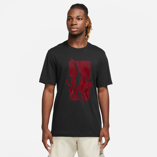 

Jordan Mens Jordan Brand GRX Short Sleeve Crew - Mens Black/Gym Red Size XXL