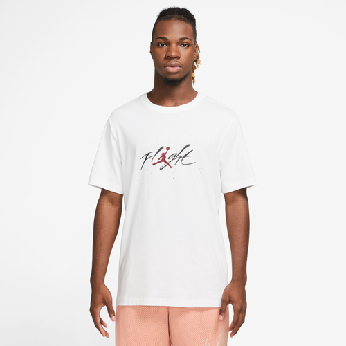 

Jordan Mens Jordan Brand GFX Short Sleeve Crew 2 - Mens White/Black/Gym Red Size XL
