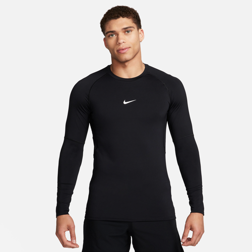 

Nike Mens Nike Dri-FIT Slim Top Long Sleeve - Mens White/Black Size L