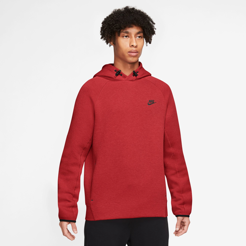 

Nike Mens Nike Tech Fleece Pullover Hoodie - Mens Lt Univ Red Htr/Black Size M