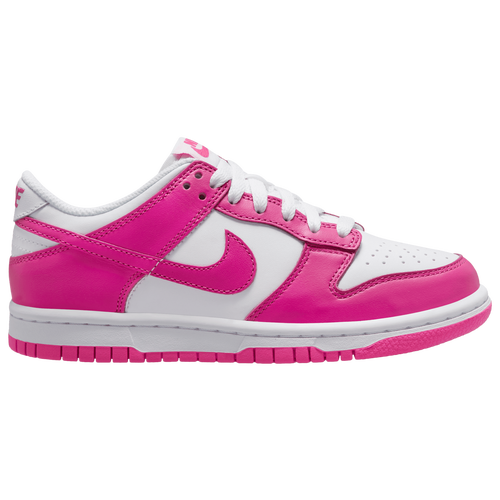 

Girls Nike Nike Dunk Low - Girls' Grade School Basketball Shoe White/Laser Fuchsia Size 06.5